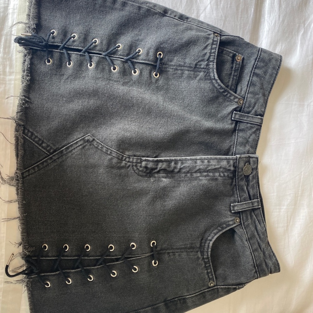 Top Shop black denim skirt